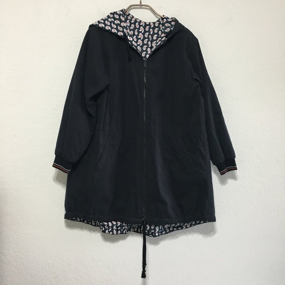Paul & Joe Sister Reversible Hooded Jacket Zip Up Black  Womens 38